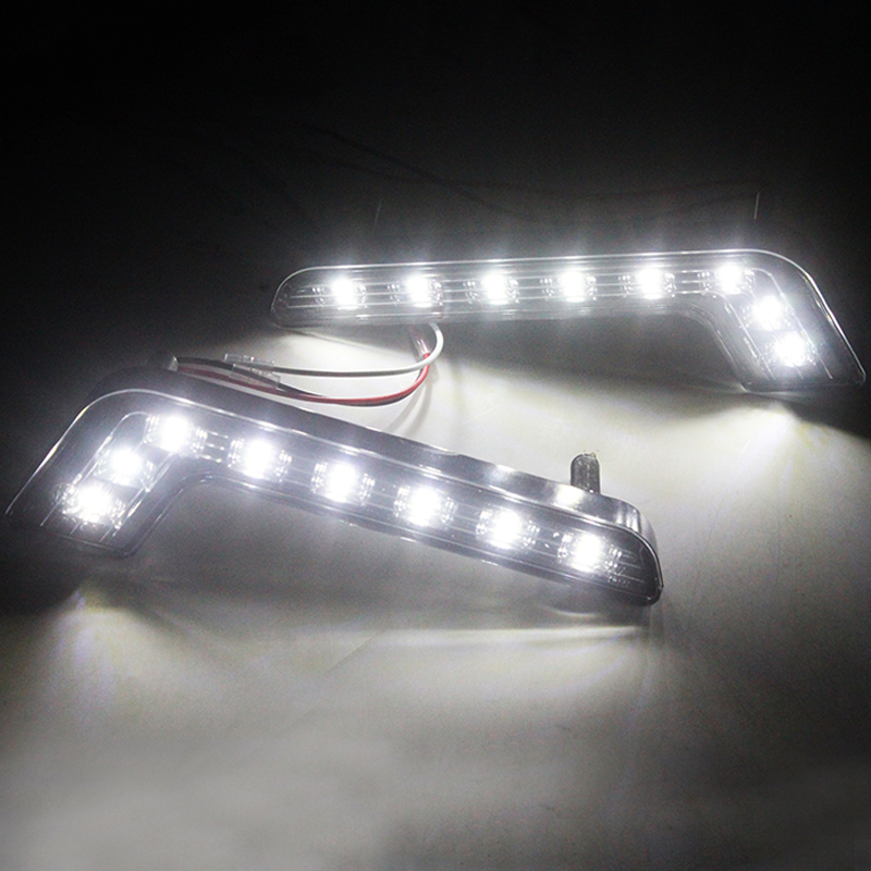 2Pcs/Set Super LED Car DRL Auto Light LED Bright Waterproof Fog Lamp Daytime Running Light L-Type With On/Off Function