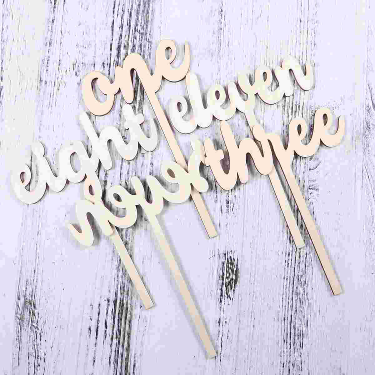 12pcs One-Twelve Wooden Table Numbers on Sticks for Wedding or Home Decoration