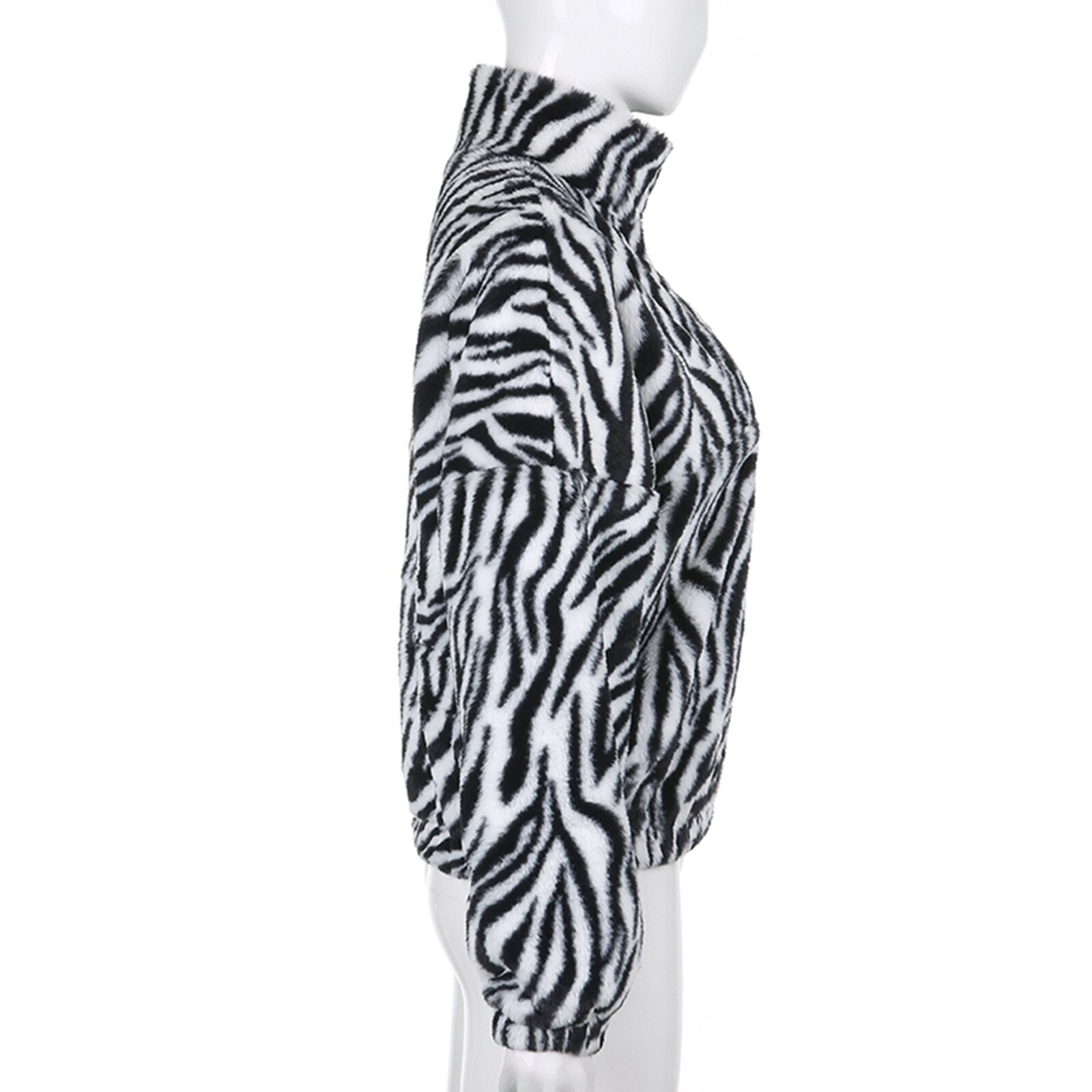 Vrouwen warme winter top rits jassen dames trui jumper uitloper lange mouwen pluche jas top зимняя куртка женская  #t2g