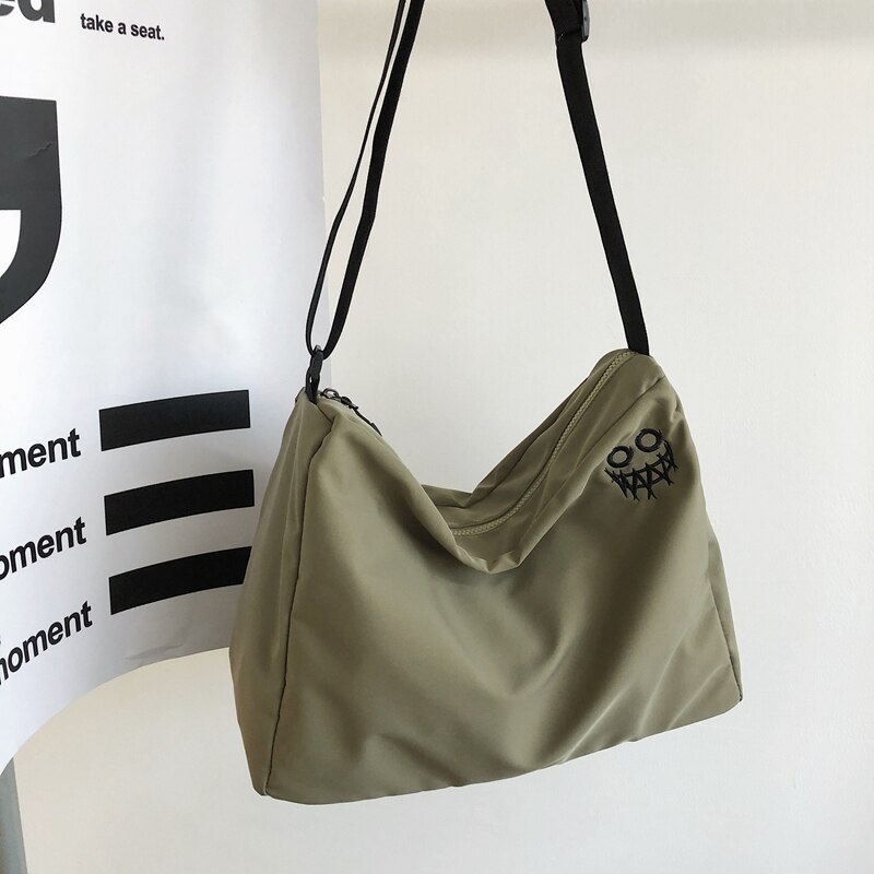 Japanese Brand Large-capacity Messenger Bag Wild Diagonal Shoulder Bag Ins Couple Bag Student Casual Bag Girl Bag: green