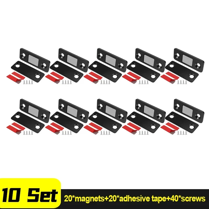Strong Magnetic Cabinet Catches with Screws Ultra-Thin Door Magnets Stops Invisible Adhesive Drawer Closer Latches for Furniture: green
