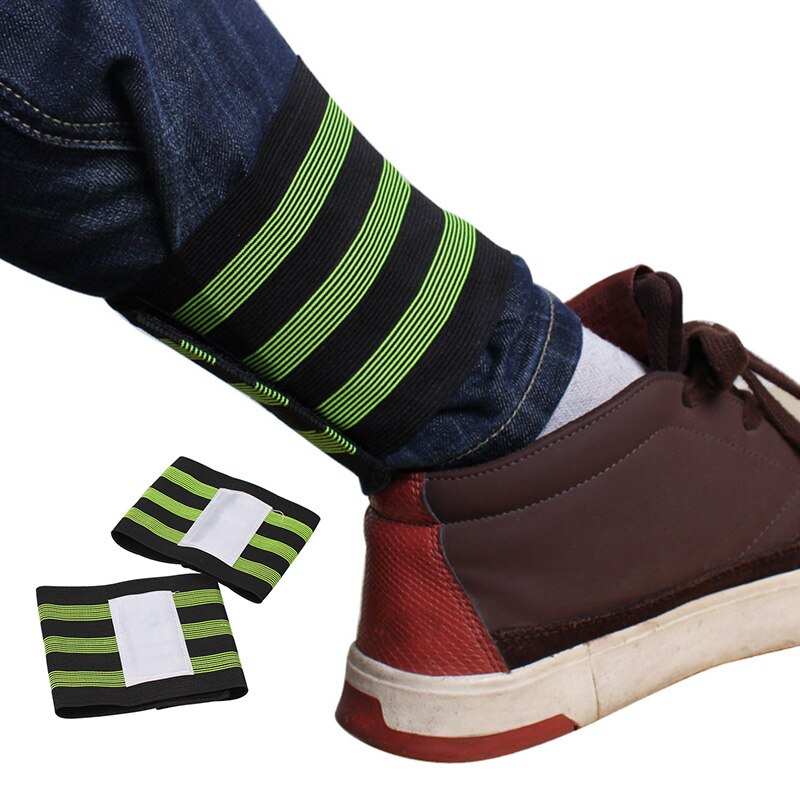1 pair Elastic Leg Bands for Cycling Riding Pants Tightener Band Reflective Bands Armband Pants Strap Cycling Accessories: Default Title