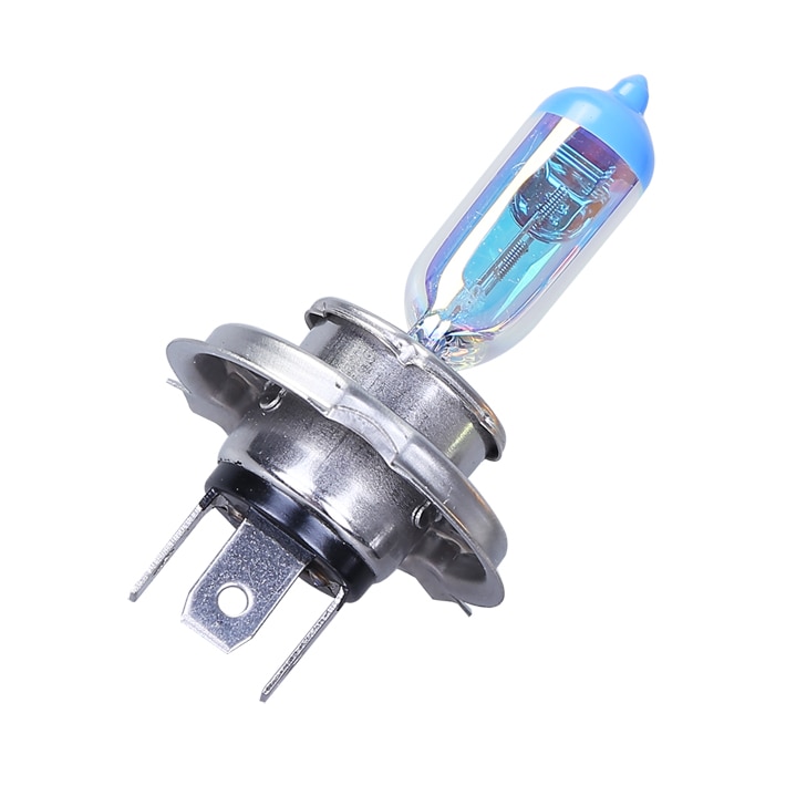 LUNEX H4 Halogen-Scheinwerferbirnen Blue White – 12V 55/60W, 3700K, Bläulicher Effekt, Bis Zu 75% Mehr Licht, 2 Stück