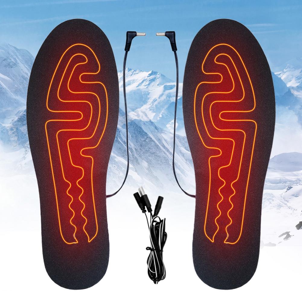 Elektrisch beheizbare einlegesohlen, usb-wiederaufladbar, waschbar, beheizbare schuhpolster, fußwärmer, sockenpolster, thermosohlen, 36-46 meter lang, für camping