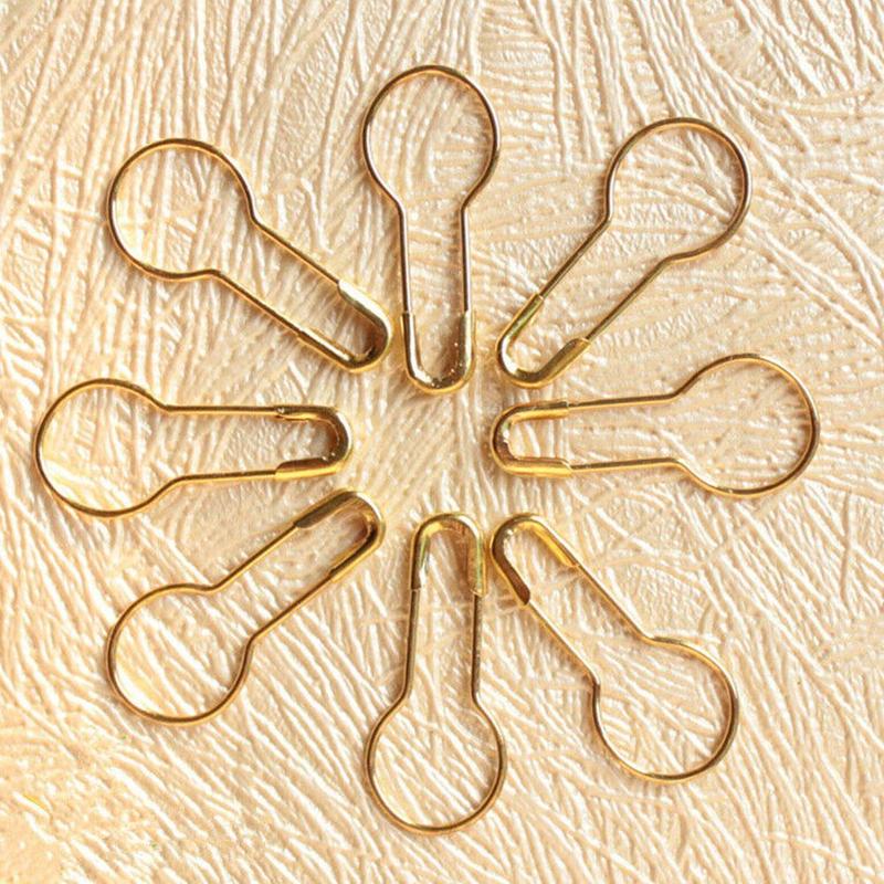 Multifunctionele Breien Gehaakte Stitch Golden Kalebas Naald 100Pcs Tool Pin Markers Veiligheid Klink Craft Locking Clip W6H4