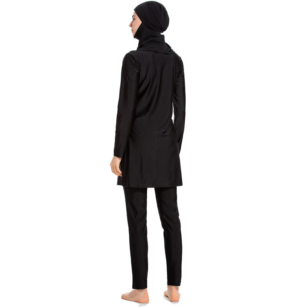 Arabische Islamitische Vrouwen Zwemkleding 3 Stuk Moslim Badmode Hooded Hijab Badpak Bescheiden Zwemmen Surfkleding Sport Volledige Pak Voor zwemmen