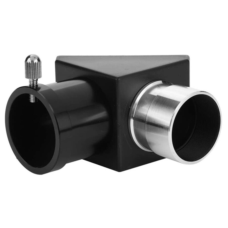 Diagonal Mirror,1.25inch 90 Degree Diagonal Adapter Erecting Image Positive Prism Optic Mirror for Telescope Eyepiece