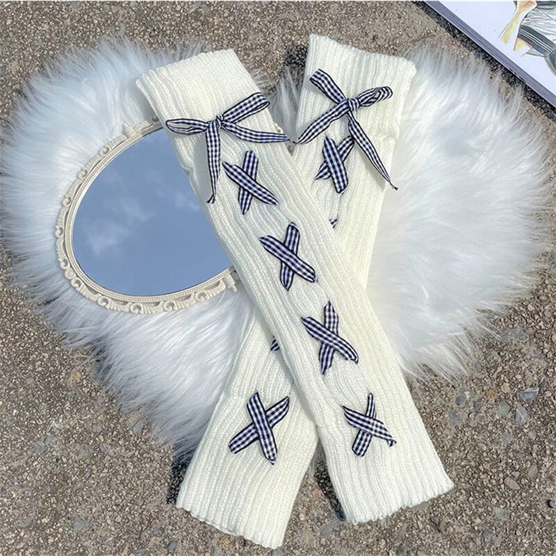 Sweet Girls Leg Warmers Knitted Long Foot Cover for Women Lolita Jk High Elastic Over Knee Leg Warmer Knee-length Heap Heap Sock