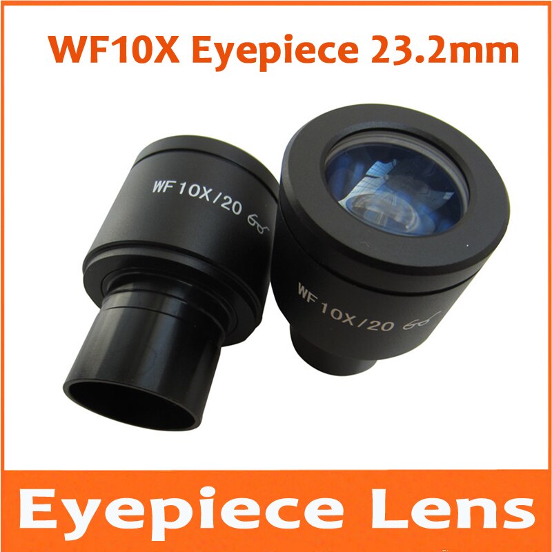 WF10X 20mm High Eyepoint Wide Angle School Biological Microscope Eyepiece Lens 23.2mm with Reading Micrometer Scale