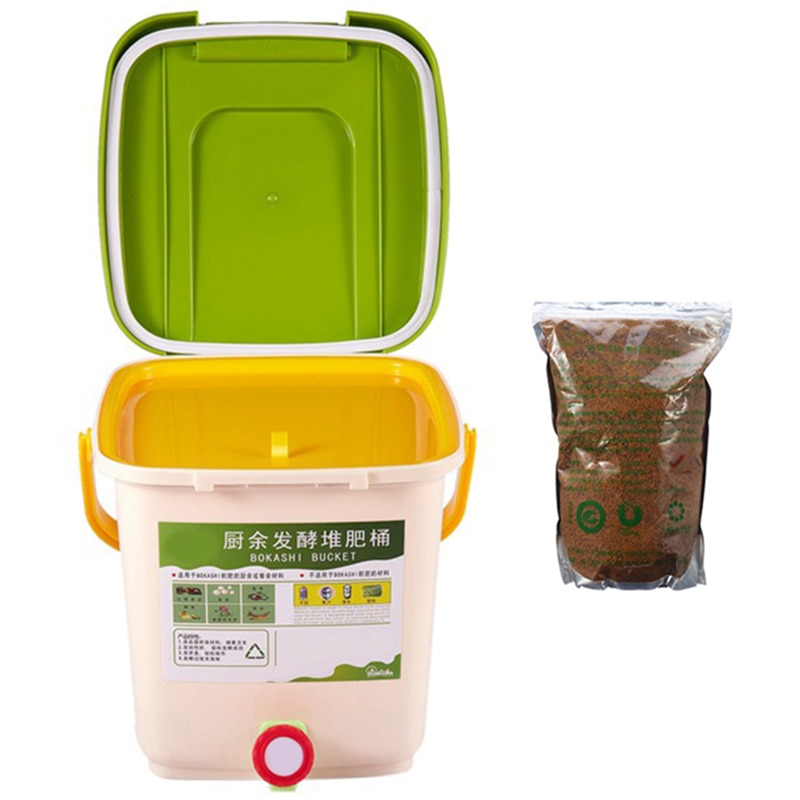 12L Kitchen Garden Food Waste Bins Compost Bin Recycle Composter Aerated Compost Bin PP Organic Homemade Trash Can: Default Title