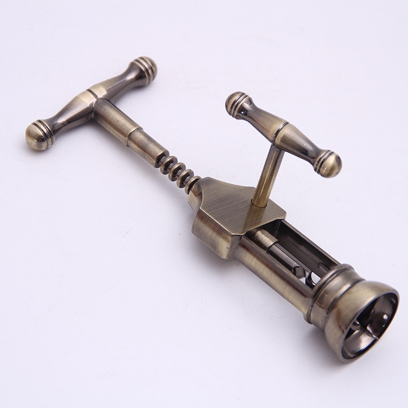 1 Pc Retro Rode Wijn Flesopener Zinklegering Corkscrew Cork Puller Remover Champagne Opener Wijn Opener Antiek Brons