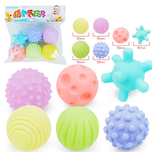 Bambini Palla Strutturato Multi DevelopTactile Sensi Del Giocattolo Del Bambino di Tocco della Mano Massaggiagengive Sfera di Formazione di Massaggio Morbido Palle Anti-Stress giocattoli: 6pcs Warm color 246