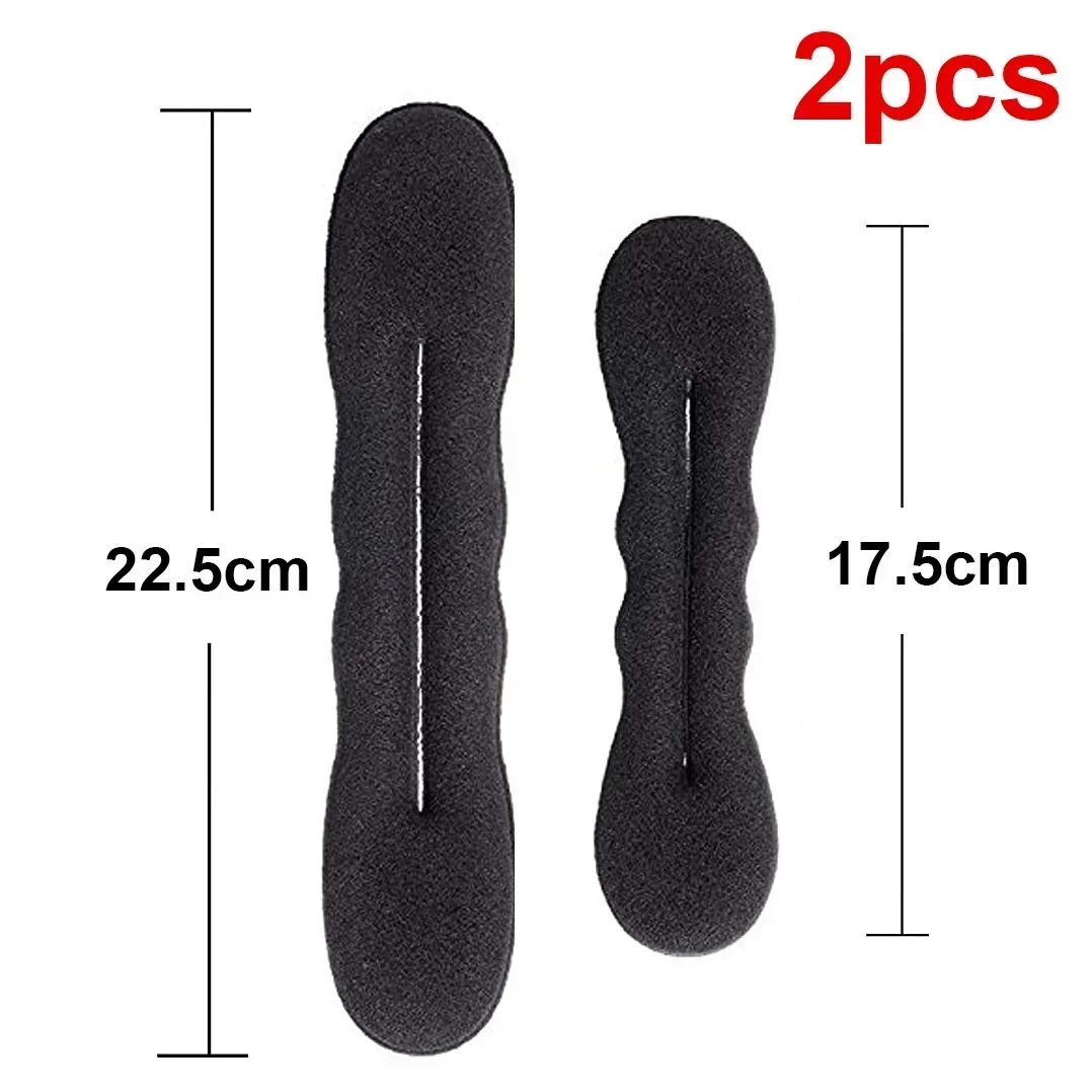 Sponge Hair Styling Tool Plastic Loop Curly Hair Maker Hair Scrunchie Headband Twist Donut Bun Curler Hairbands Hairstyle Tools: light yellow