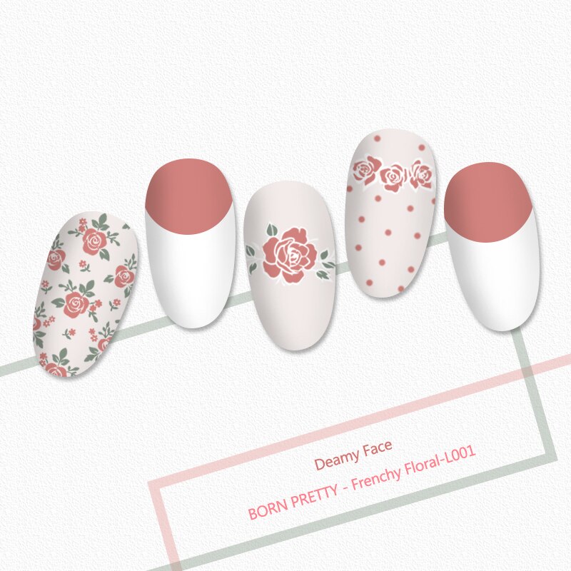 Født smuk nail art stempel skabelon blomst blonder geometri billeder stål nail art stencil blomstertema manicuring
