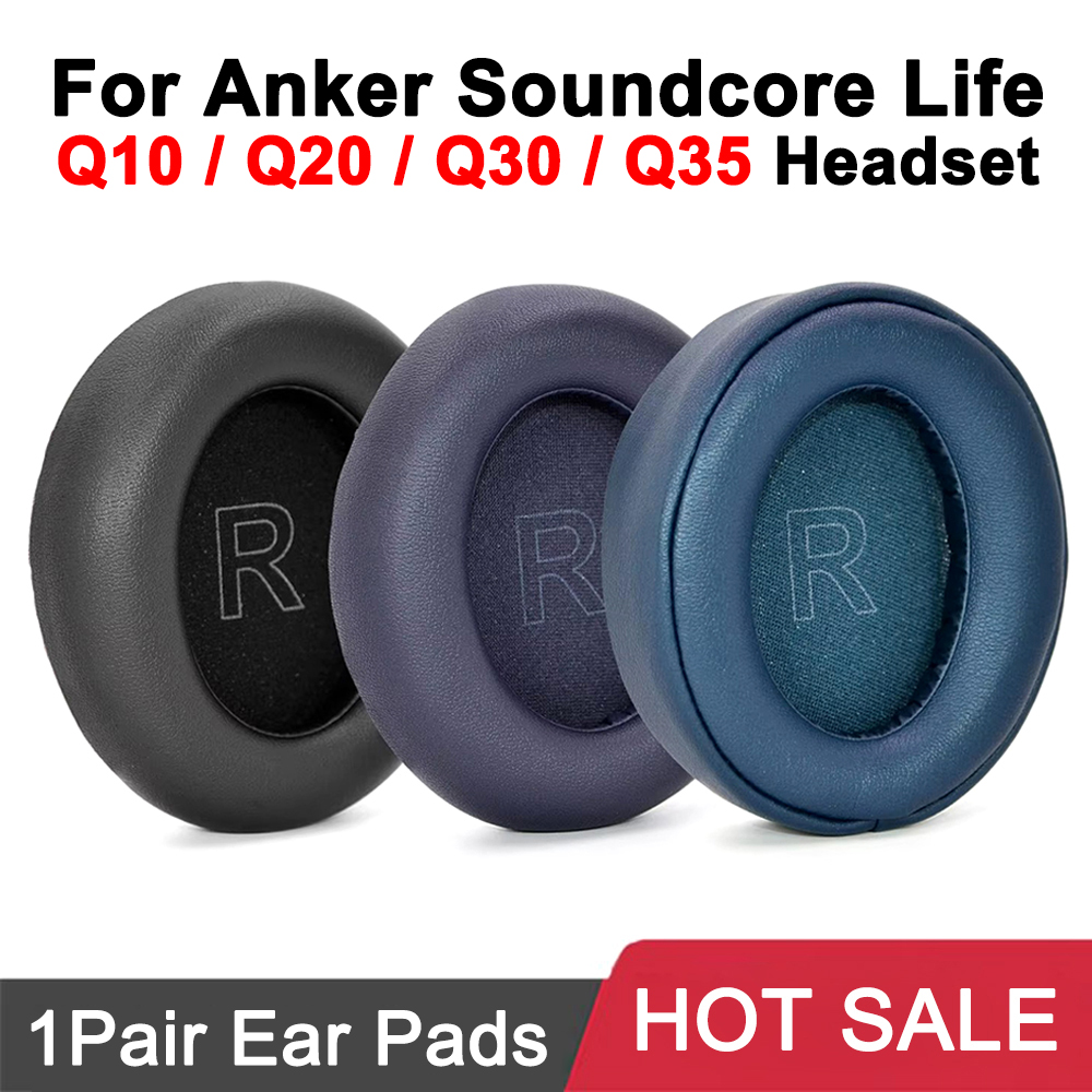 Für Anker Soundcore Leben Q35 Q30 Q20 Q10 Ohrenschützer mit Schnalle Kopfhörer Erinnerung Schaum Ohrpolster mit Proteinleder Ersatz
