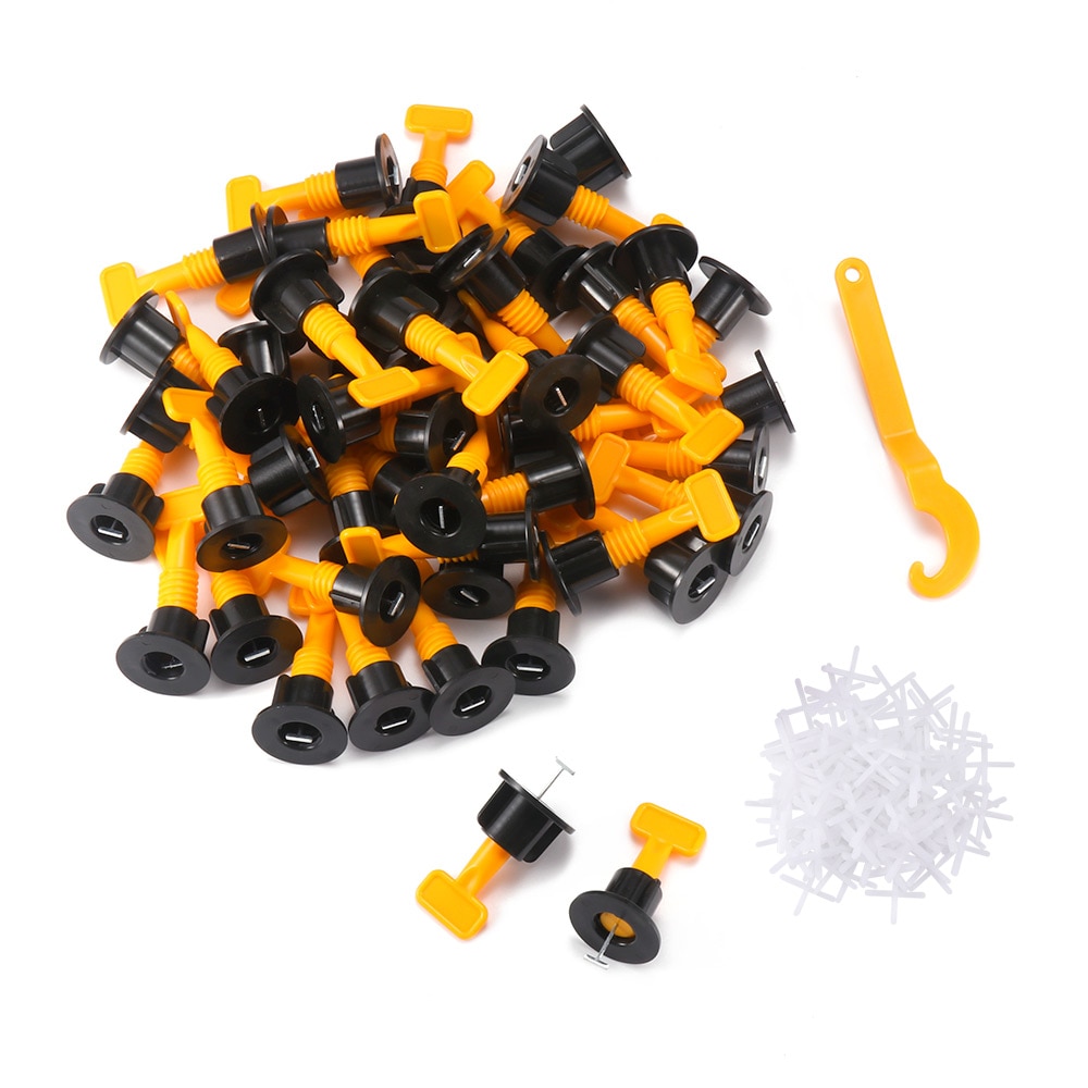 50pcs Ceramic Tile Leveler Tile Leveling System Reusable Tile Leveling For Floor And Wall Construction Tools