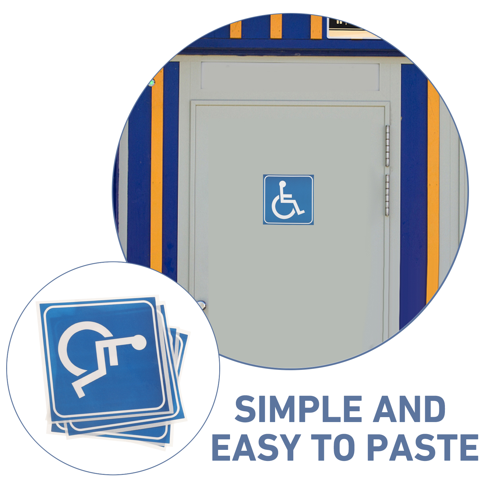 Gehandicapte rolstoelbord Handicap Stickers Sticker Symbool Handicap Parkeren Toilet