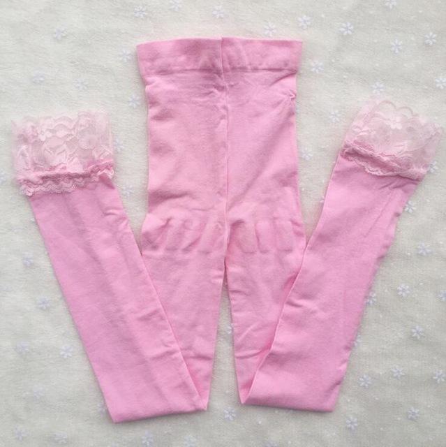 Primavera verão modelos de renda gancho renda doce na altura do joelho menina meias leggings 14 cores tz05: 3