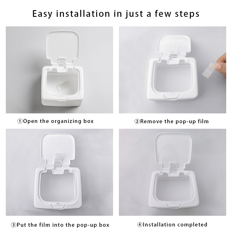 Pojemnik na mokre chusteczki Dozownik na mokre chusteczki Przenośny pojemnik na waciki robić samochodu Domowe biuro Organizer na biurko