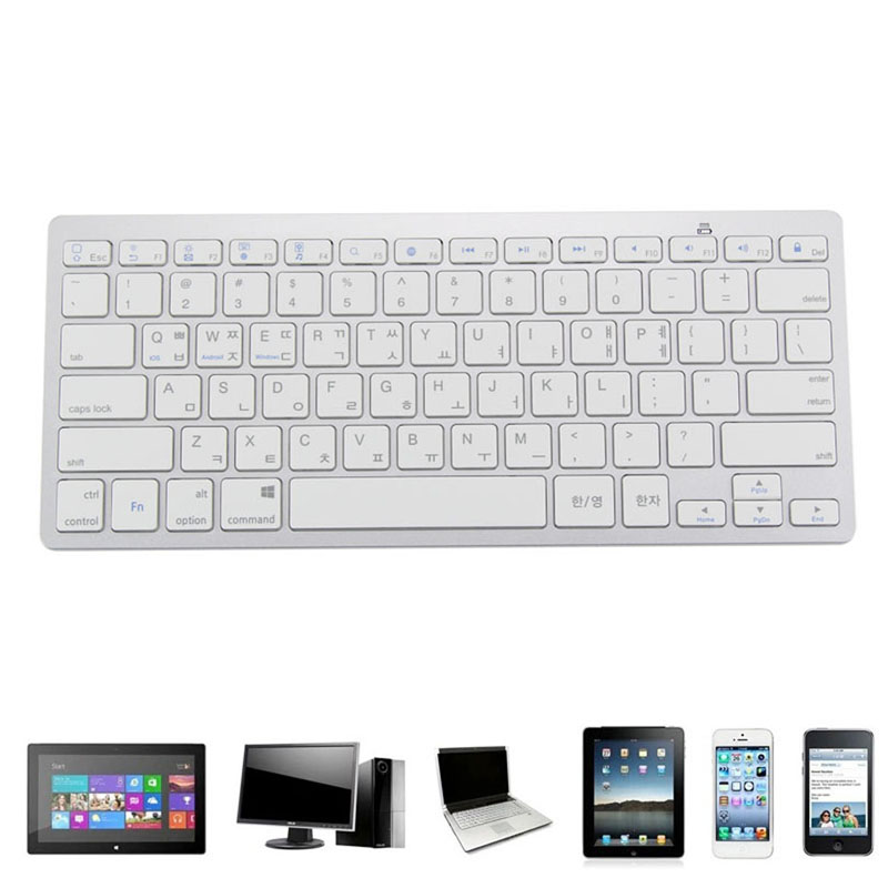 Slim Bluetooth Wireless Keyboard Layout Korean Version For Android IOS Windows Tablets QJY99