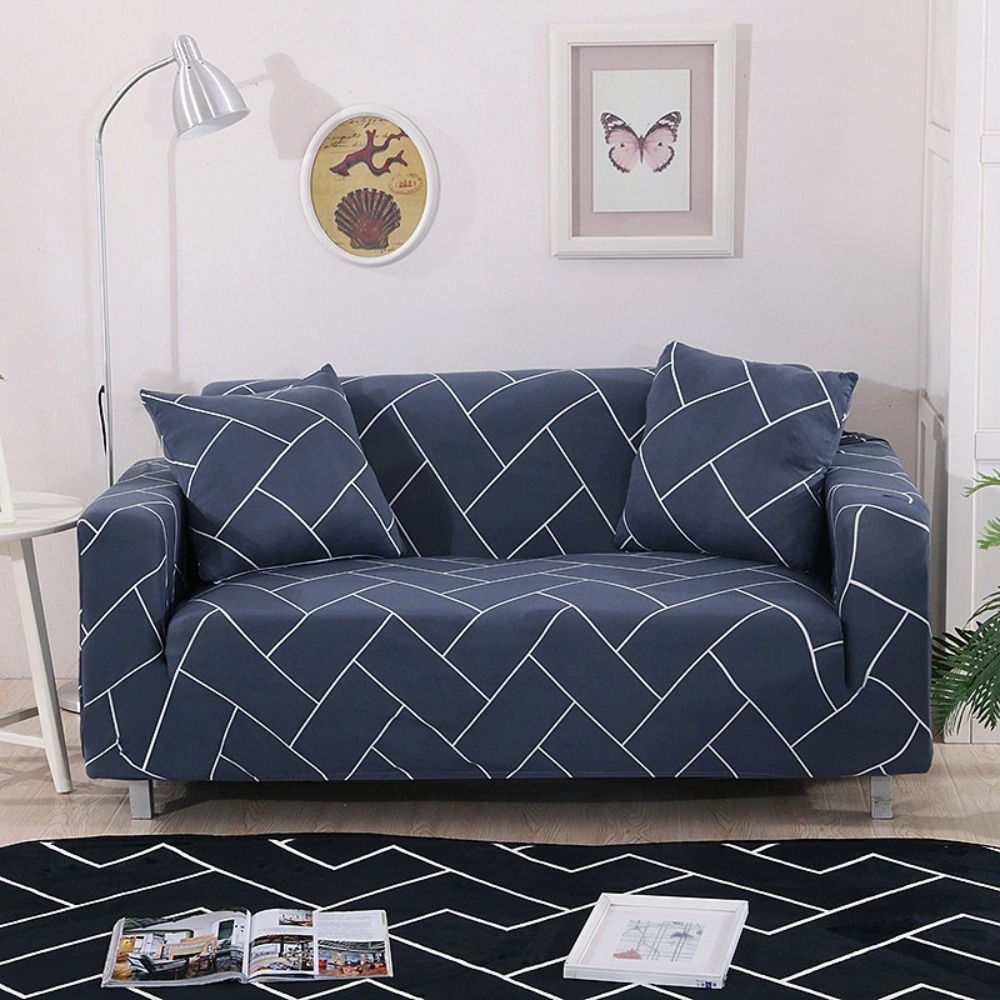 Household Elastic Printed Sofa Cover Antidirty Dust-proof Couch Cover Non-slip Full Coverage Sofa Protector Living Room