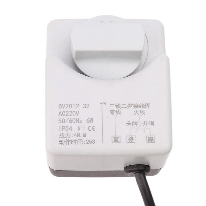 Ac220V Dn20 válvula de bola motorizada eléctrica de 3 vías tres cables dos Control para aire acondicionado válvula de bola del actuador eléctrico