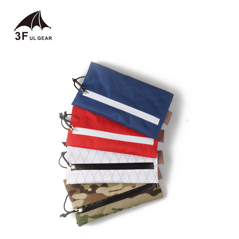 3F UL Gear X-PAC-Bolsa de almacenamiento de tela con doble cremallera lateral, portátil, pequeña, impermeable, ultraligera, para acampar y senderismo