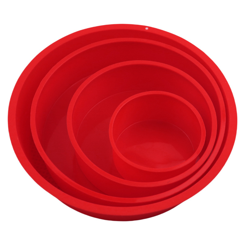 Single round silicone baking pan, food grade silicone handmade 4.6.8 inch round cake mold