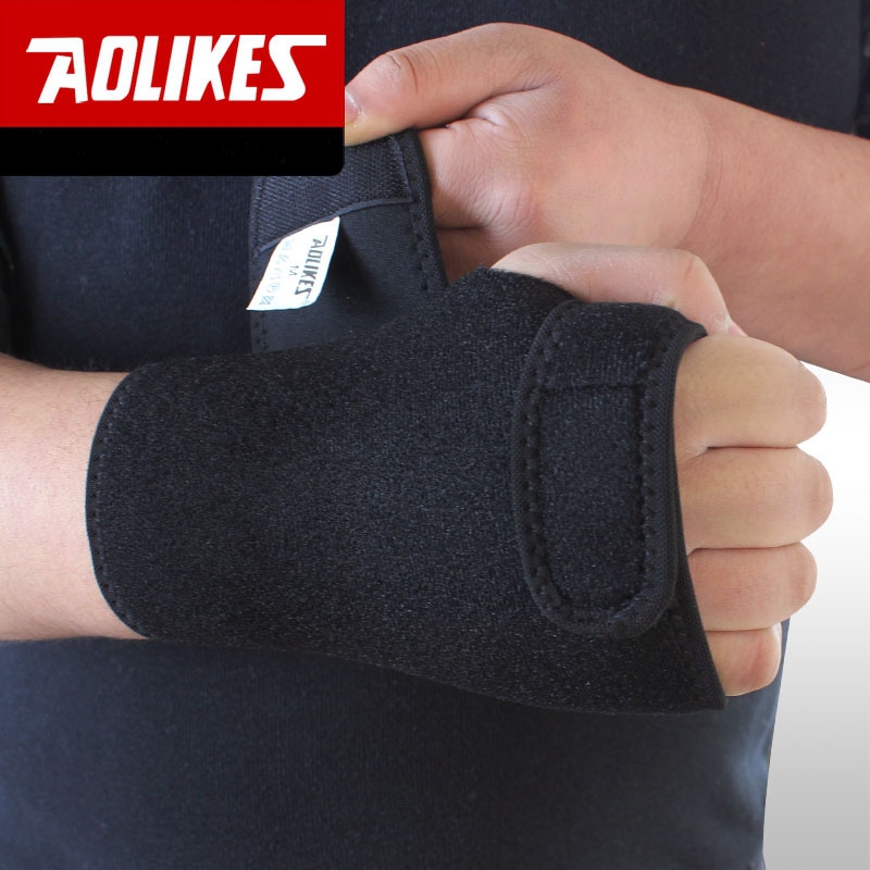 AOLIKES 1 Pcs Sollevamento Pesi Palestra di Formazione di Sport Braccialetti Supporto Per Polso Cinghie Avvolge Mano Lesioni Del Tunnel Carpale Stecca