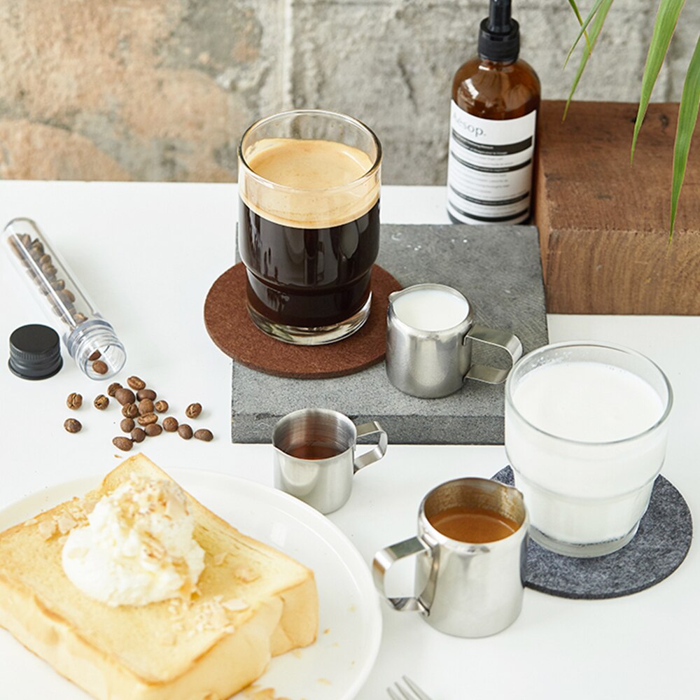 Mini Stainless Steel Milk Pitcher Cup Coffee Jug Cappuccino Latte Art Pitcher Frothing Steam Cup Milk Pot Coffee Accessories