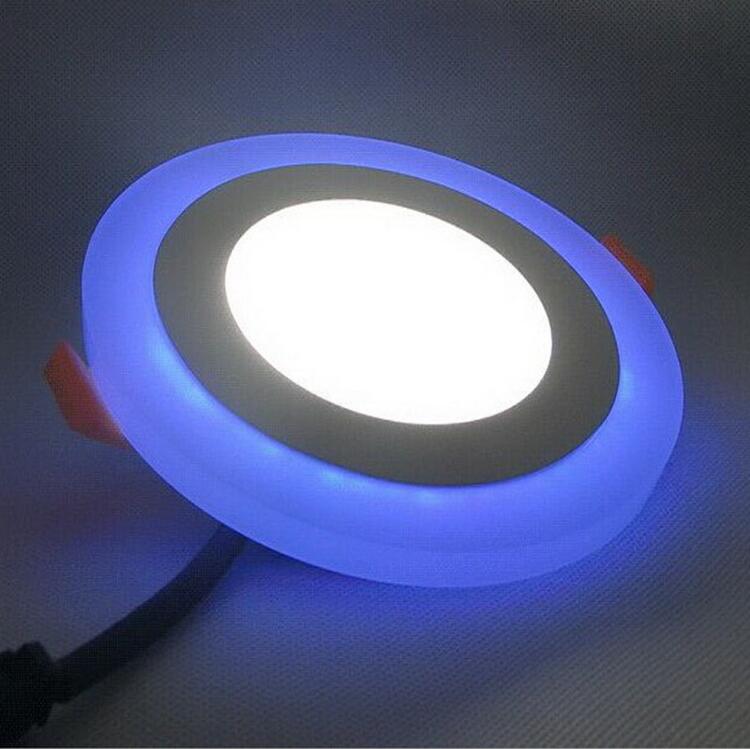Led Decke Einbau panel Licht Painel lampe 6 watt 12 watt 16 watt 24 watt hause dekoration runden platz Led panel Downlight Blau + Weiß 2 farben