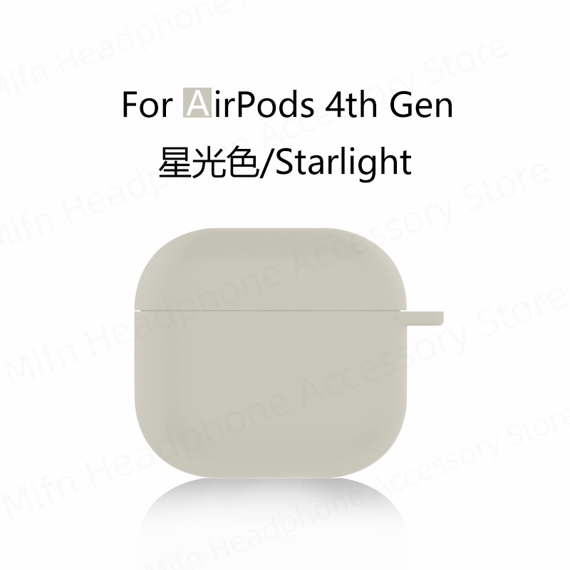 Para nuevos airpods 4 funda para auriculares apple funda protectora de silicona líquida para airpods 4 funda para auriculares inalámbricos Bluetooth: Olive