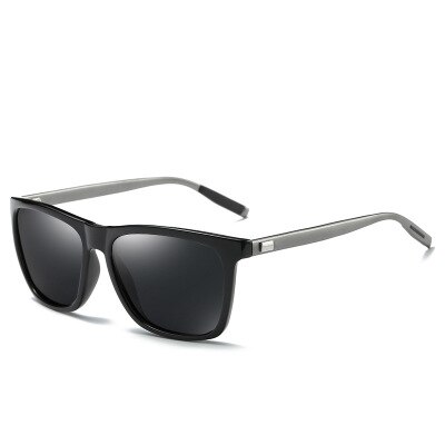 Zhiyi unisex natbriller til kørsel solbriller aluminium drivere nattesyn glasse polariseret fiskeri solbriller: Polariseret sort b