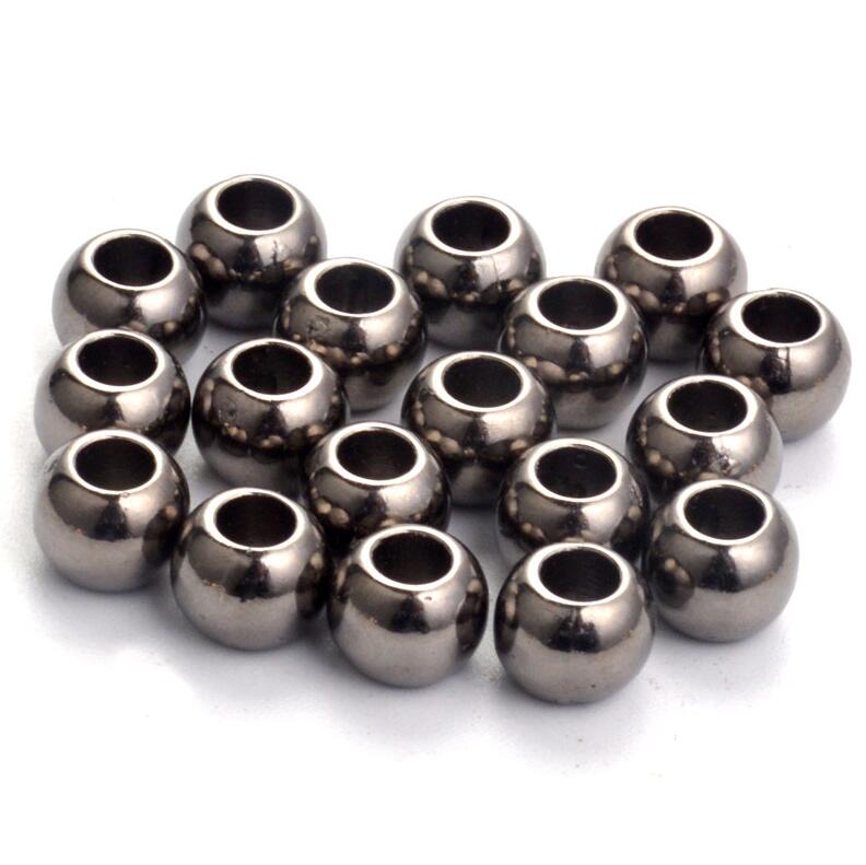 100 stücke Flache Runde CCB Acryl Spacer Perlen Große Loch Schal Perlen für schmuck machen, über 4mm 6mm 8mm 10mm 12mm: ccbD03 / 4mm