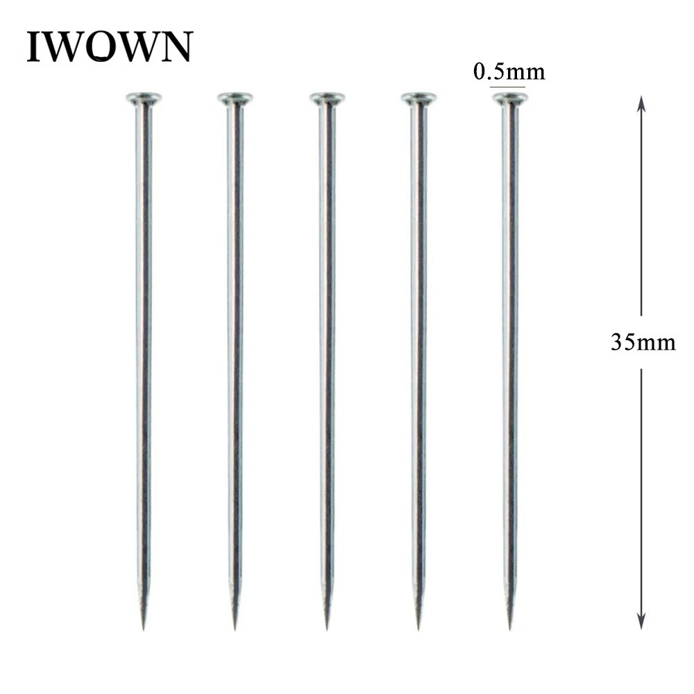 300Pcs 35mm Stainless Steel Sewing Pins Fine Satin Head Pins Dressmaker Straight Quilting Pins for Jewelry Making Sewing Tools