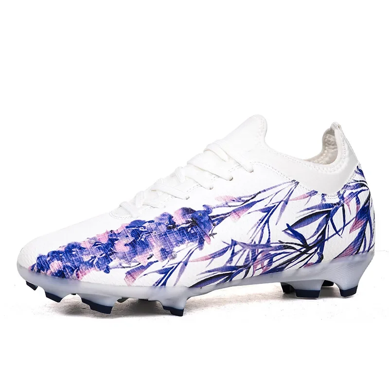 Mannen Voetbalschoenen Schoenplaten Gras Training Turf Antislip Voetbalveld Laarzen Unisex Topkwaliteit Professionele Match Sneaker Society: Black / 40