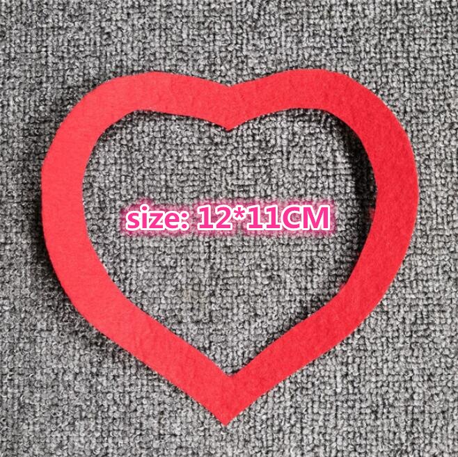 Cadres pour couvertures de jalon du 100ème anniversaire,accessoires de photographie, photo de la pleine lune, en feutre,: red love