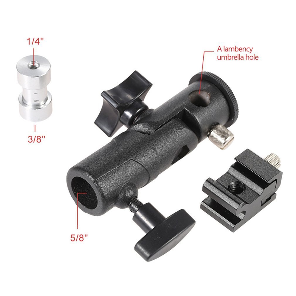 thumbnail image 2 of Neewer 2-Pack Universal Speedlite Flash Umbrella Swivel Lamp Bracket (Black) 2 of 4