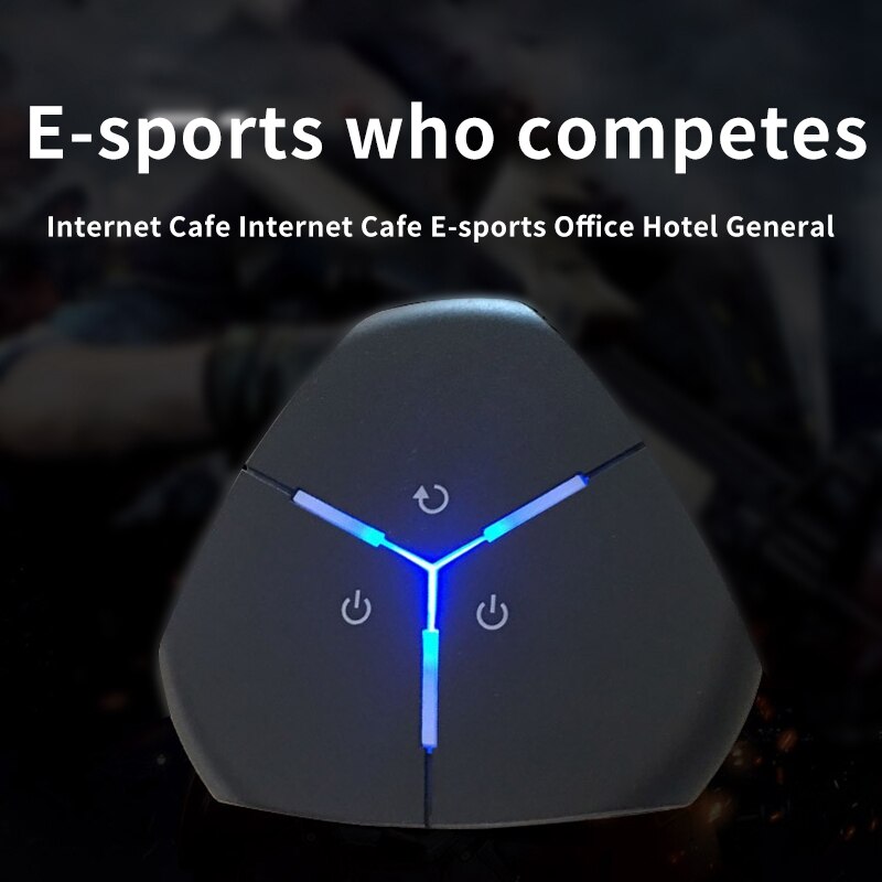 PC Power Switch Power Supply on Button Dual USB Ports Dual Power Button+Restart Button for Desktop