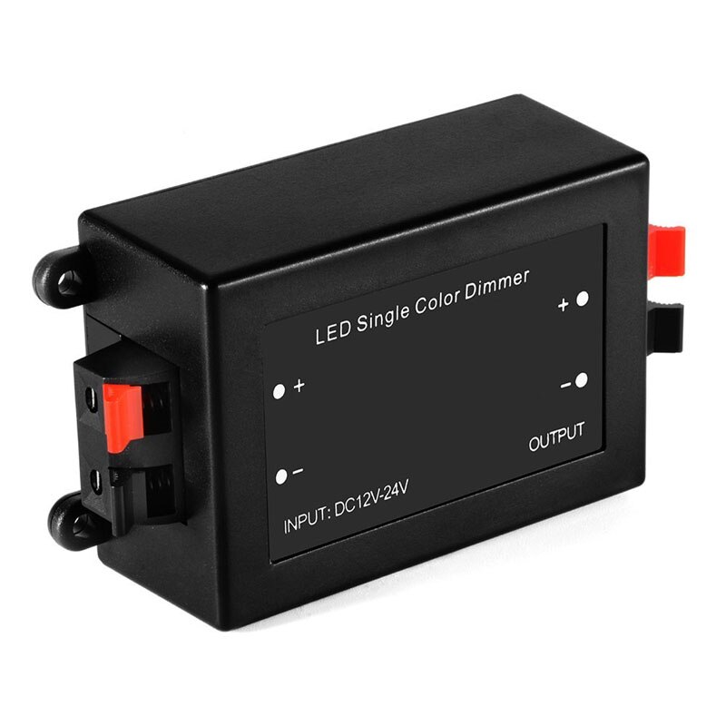 Led 12 v-24 v 8a dc enfärgad trådlös dimmer med rf-fjärrkontroll luminanskontroll för led spotlight lampremsa