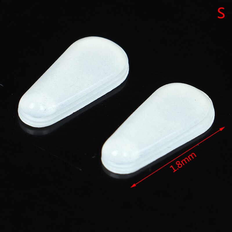 10 Paar Black Clear Water Siliconen Antislip Neus Pads Voor Bril: S Clear