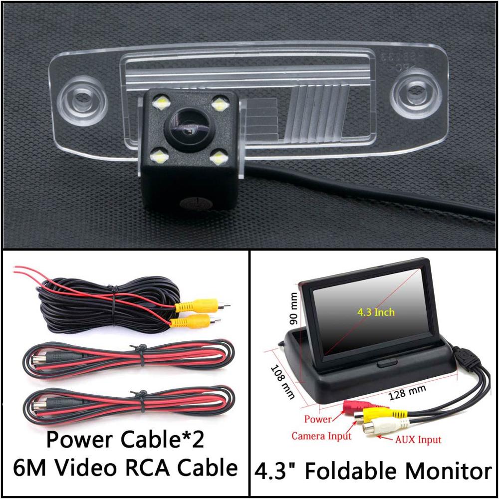4 LED licht Sicherung Rückansicht Kamera Für KIA Sportage SL Sportage R Sorento Ceed Rio X-linie Auto parkplatz LCD Spiegel Monitor: Nocken N 4.3 Zoll falten