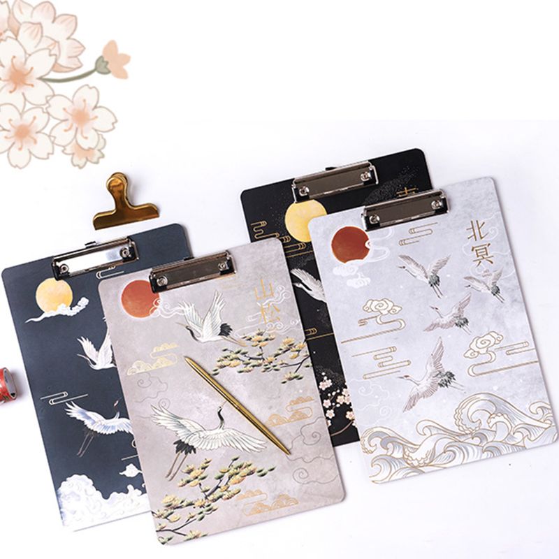 Pince pour classeur, presse-papiers en bois, classeurs A4, Style chinois rétro, pour le bureau