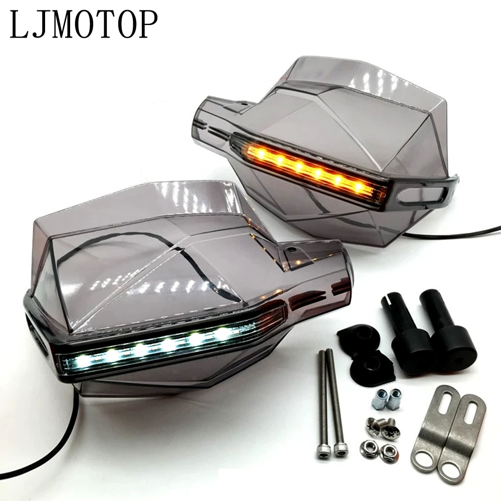 Motorcycle Hand Guard Handle Protector HandGuards with LED Signal Light For SUZUKI SV1000/S TL1000 R/S DL650/V-STROM GSR600
