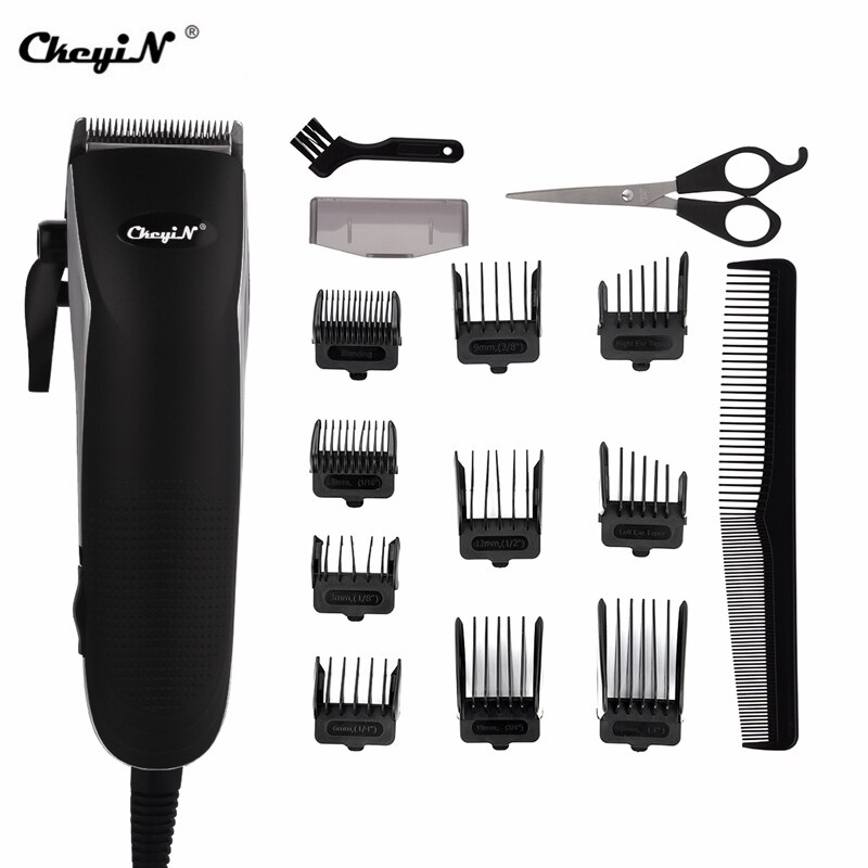 Low Noise Elektrische Tondeuse Snoer Tondeuse Professionele Barbershop Haircutter Kids Haar Snijmachine 1.5-25Mm Kammen