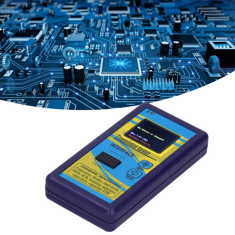 Medidor de transistores ESR Megger DC 9V, medidor de resistencia gráfica M328, verificador de capacitancia, pantalla azul