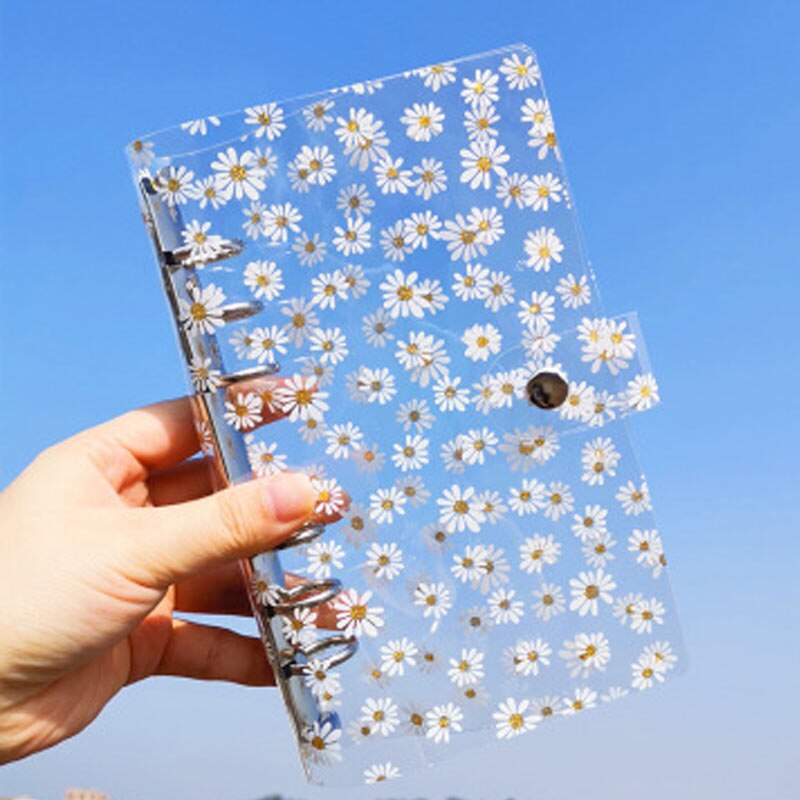 A6 chrysanthemum Binder Notebook Cover &amp; Photo Organizer Diary Agenda Planner Bullet Cover School Stationery