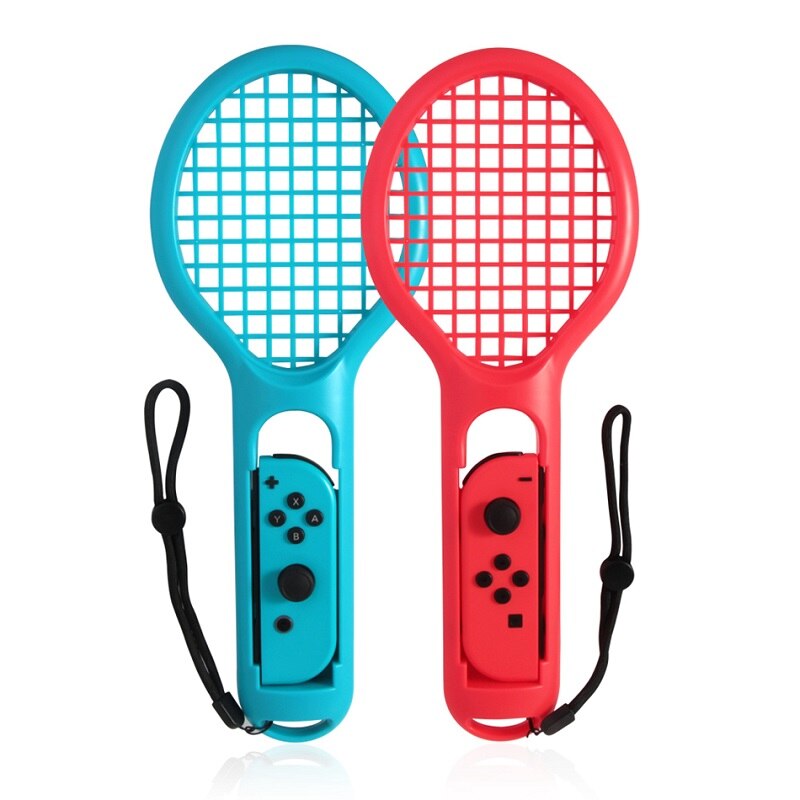 2pieces/set Controller Grips Joy-Con Case For Nintend Switch Joy Con Handle NS N-Switch Game Console Accessories: Racket red blue