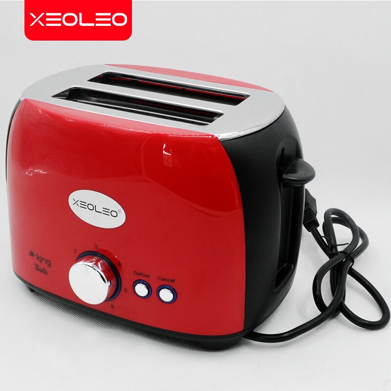 XEOLEO Automatic Toaster Sandwich Maker 2 Slices Breakfast Machine 6 Speeds Baking Cooking Appliances Home/Office Toasters 800W