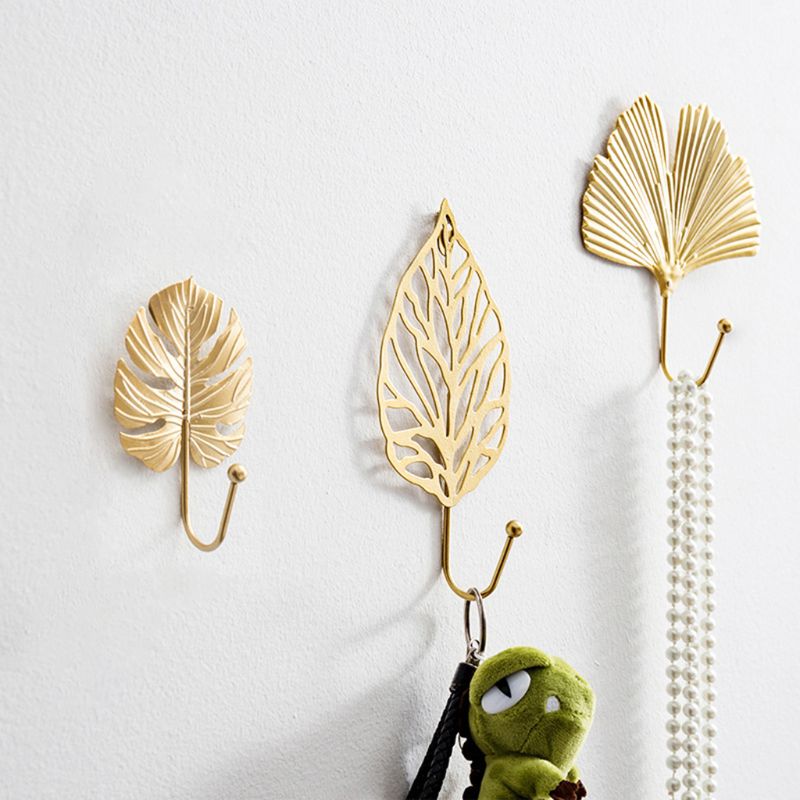 nordycki luksus haczyk w kształcie liścia torebka wieszak na kurtki wieszak na klucze ozdoba robić powieszenia na ścianie